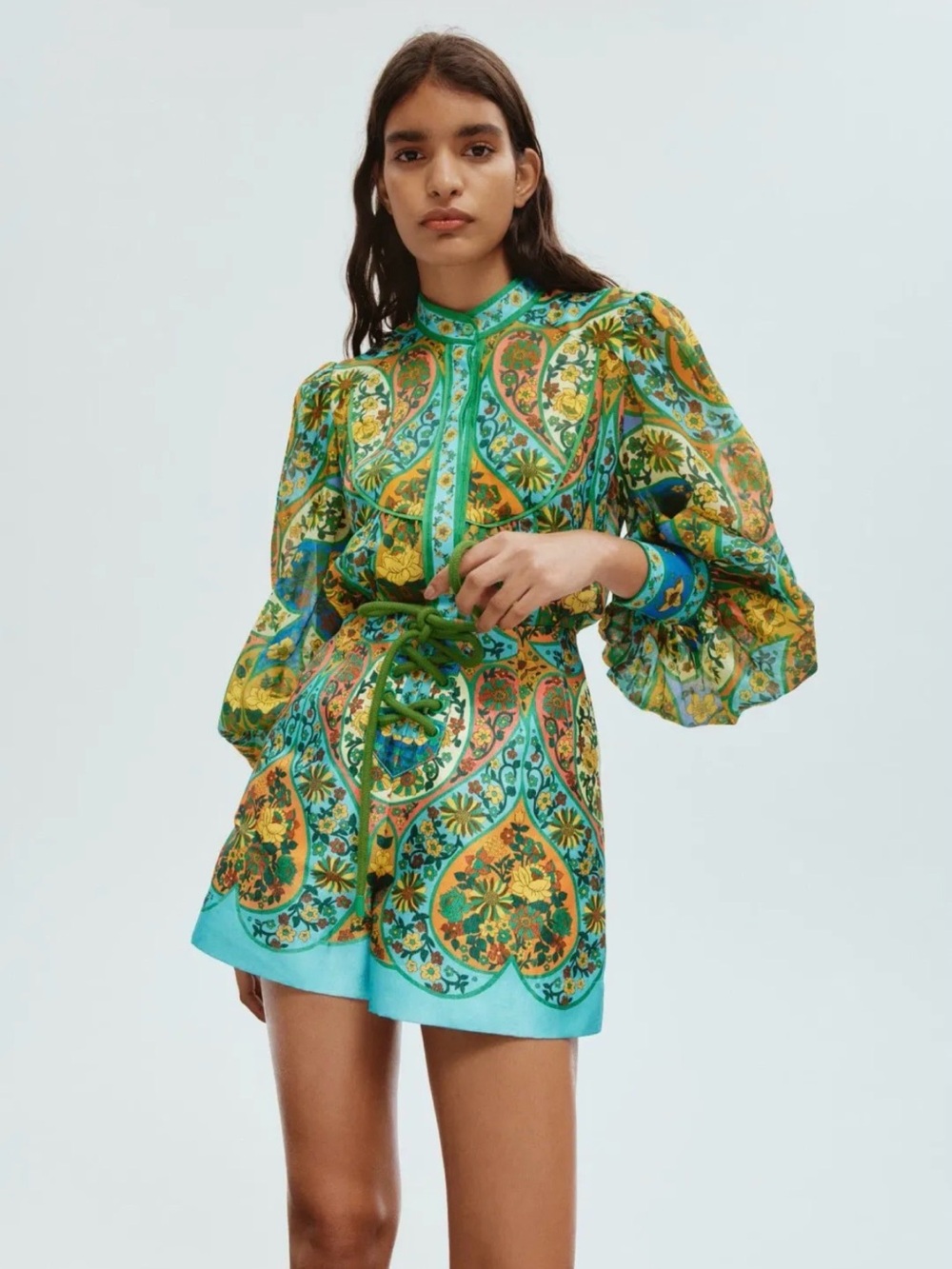 ALEMAIS Sofie blouse and shorts in multi floral - Size 4